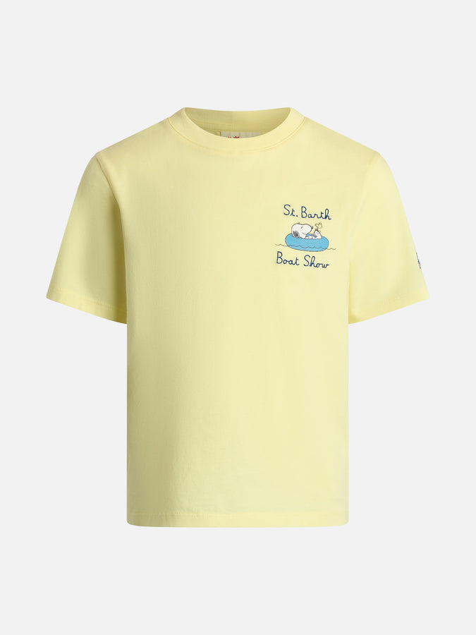 Mc2 Saint Barth T-shirt da bambino in cotone con stampa Snoopy e ricamo salone nautico St. Barth | EDIZIONE SPECIALE SNOOPY PEANUTS