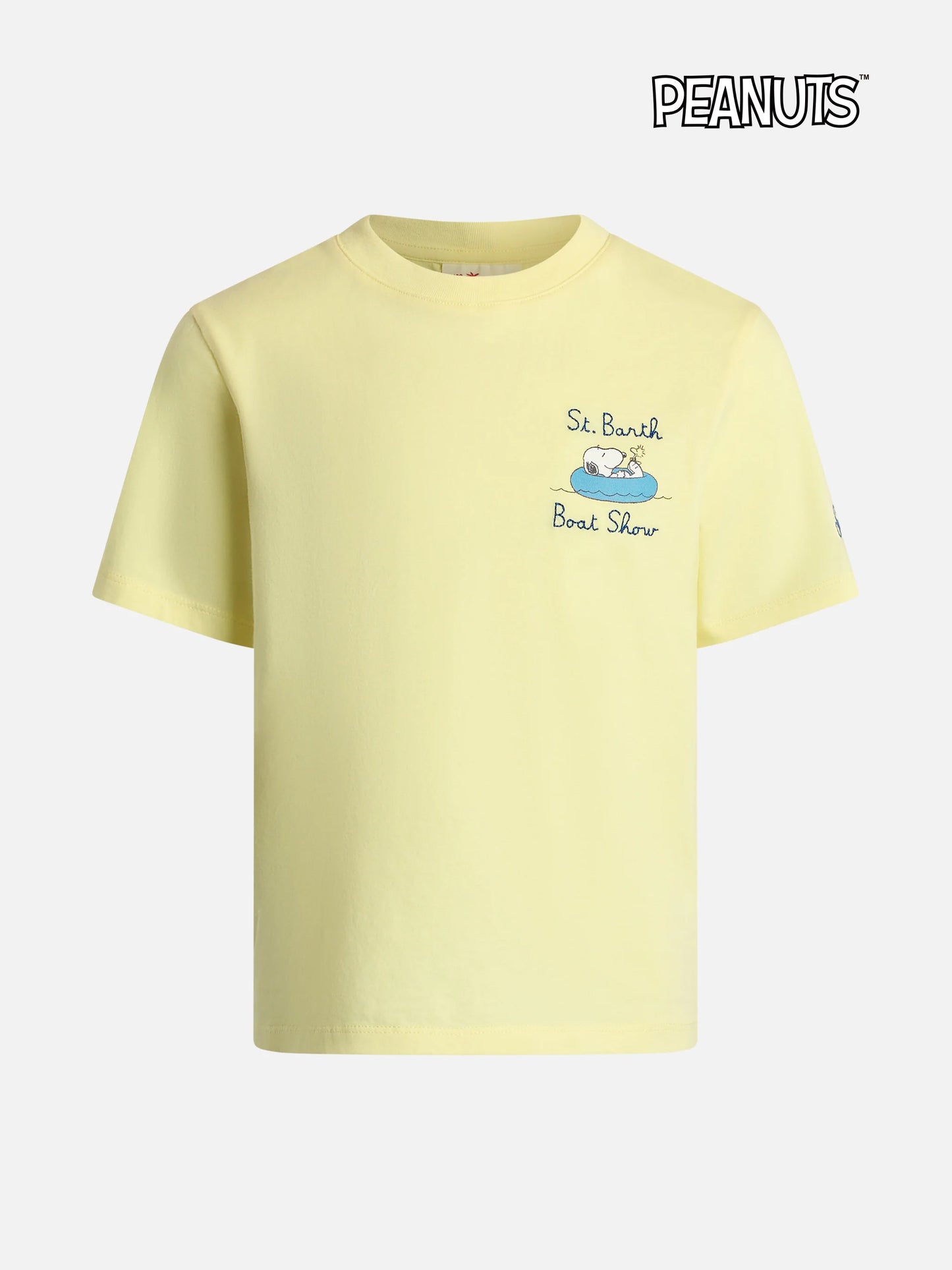 Boy cotton t-shirt with Snoopy print and St. Barth boat show embroidery | SNOOPY PEANUTS SPECIAL EDITION