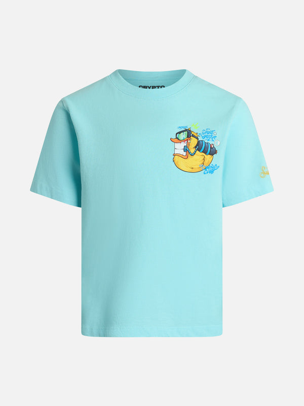 Baumwoll-T-Shirt für Jungen mit Kryptopuppen-Enten-Aufdruck | CRYPTOPUPPET-SONDERAUSGABE