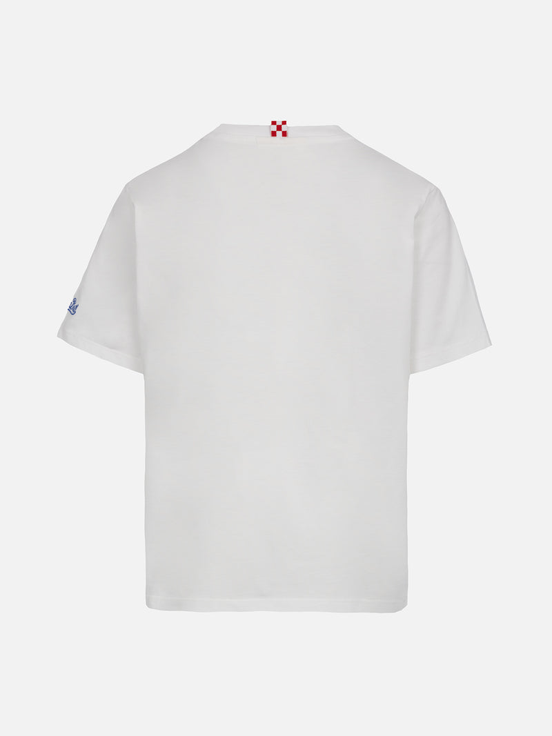 T-shirt da bambino in cotone con stampa e ricamo Vespa | EDIZIONE SPECIALE VESPA