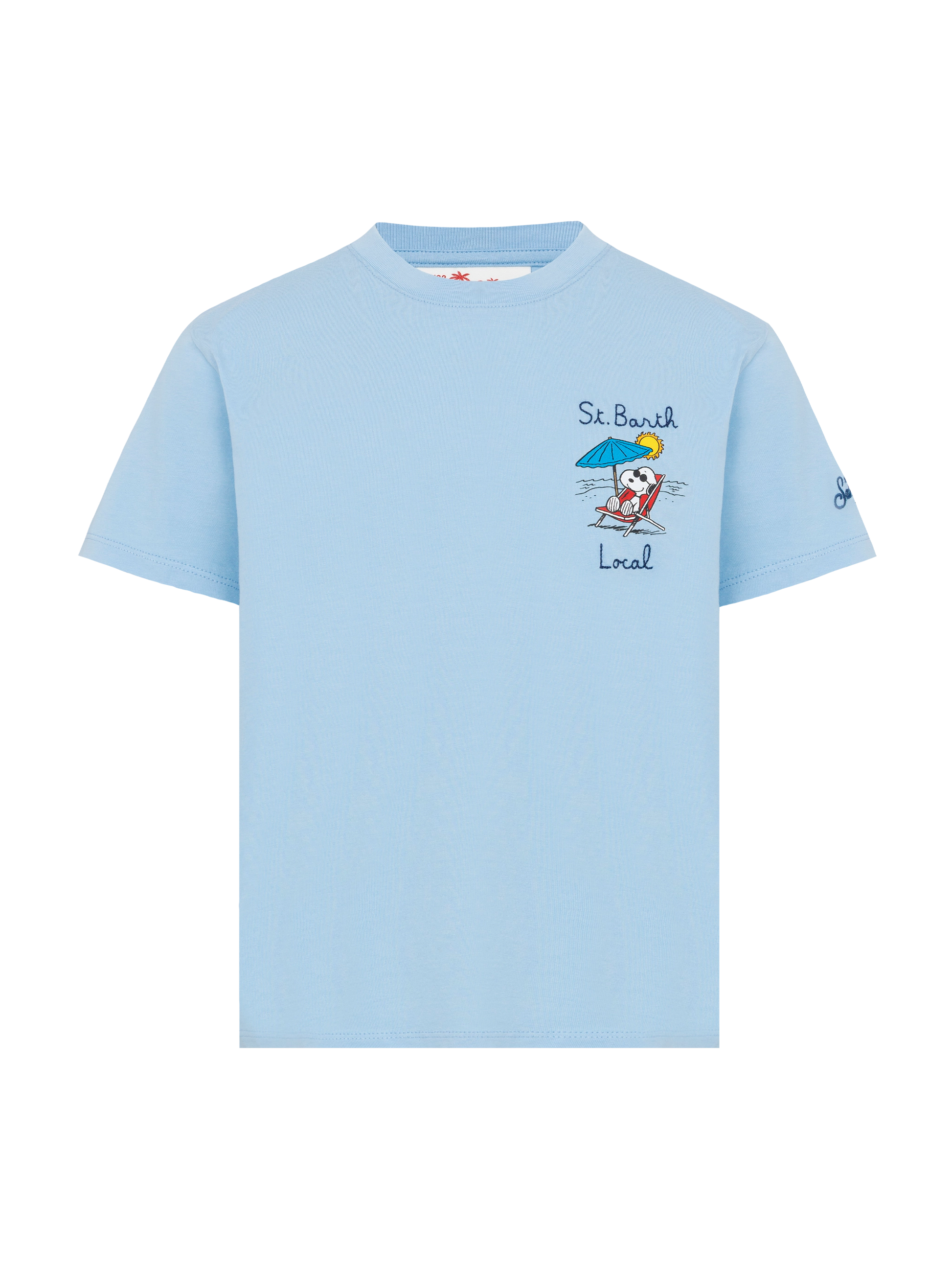 Cotton t-shirt with St. Barth local embroidery and Snoopy print | SNOOPY PEANUTS® SPECIAL EDITION - MC2 Saint Barth