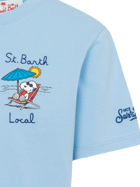 Cotton t-shirt with St. Barth local embroidery and Snoopy print | SNOOPY PEANUTS® SPECIAL EDITION - MC2 Saint Barth