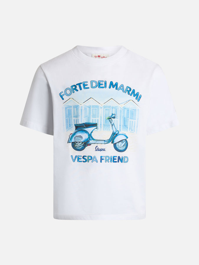 Mc2 Saint Barth T-shirt da bambino in cotone con stampa amici Vespa Forte dei Marmi | EDIZIONE SPECIALE VESPA