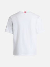 Boy cotton t-shirt with Vespa Forte dei Marmi friends print | VESPA SPECIAL EDITION