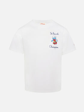 Cotton t-shirt with Smurf embroidery | THE SMURF SPECIAL EDITION