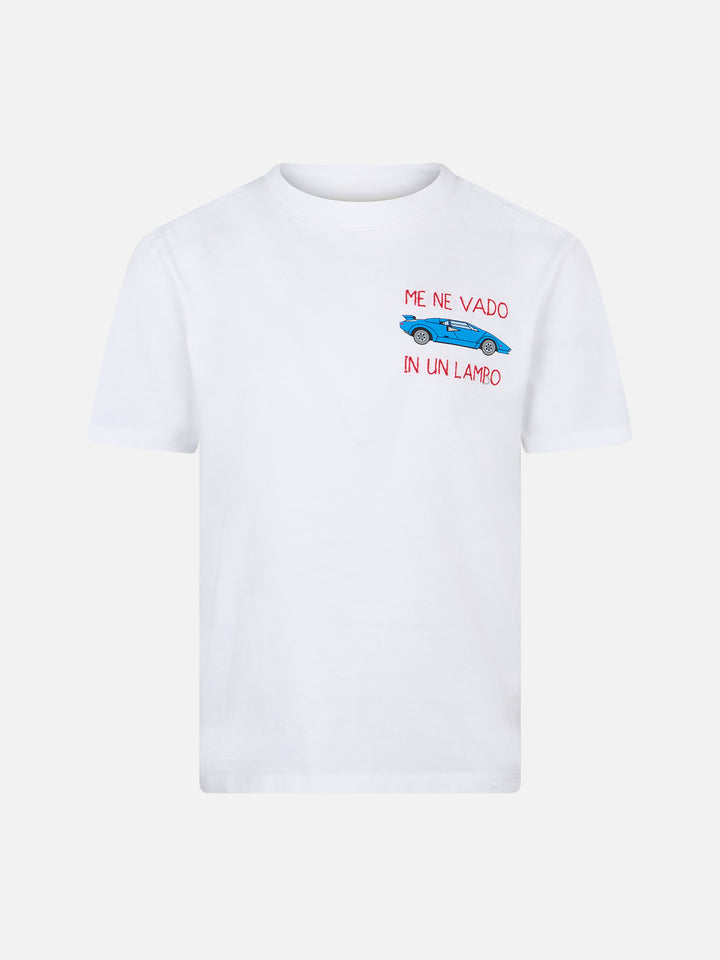 Cotton t-shirt with Me ne vado In un lambo embroidery - MC2 Saint Barth