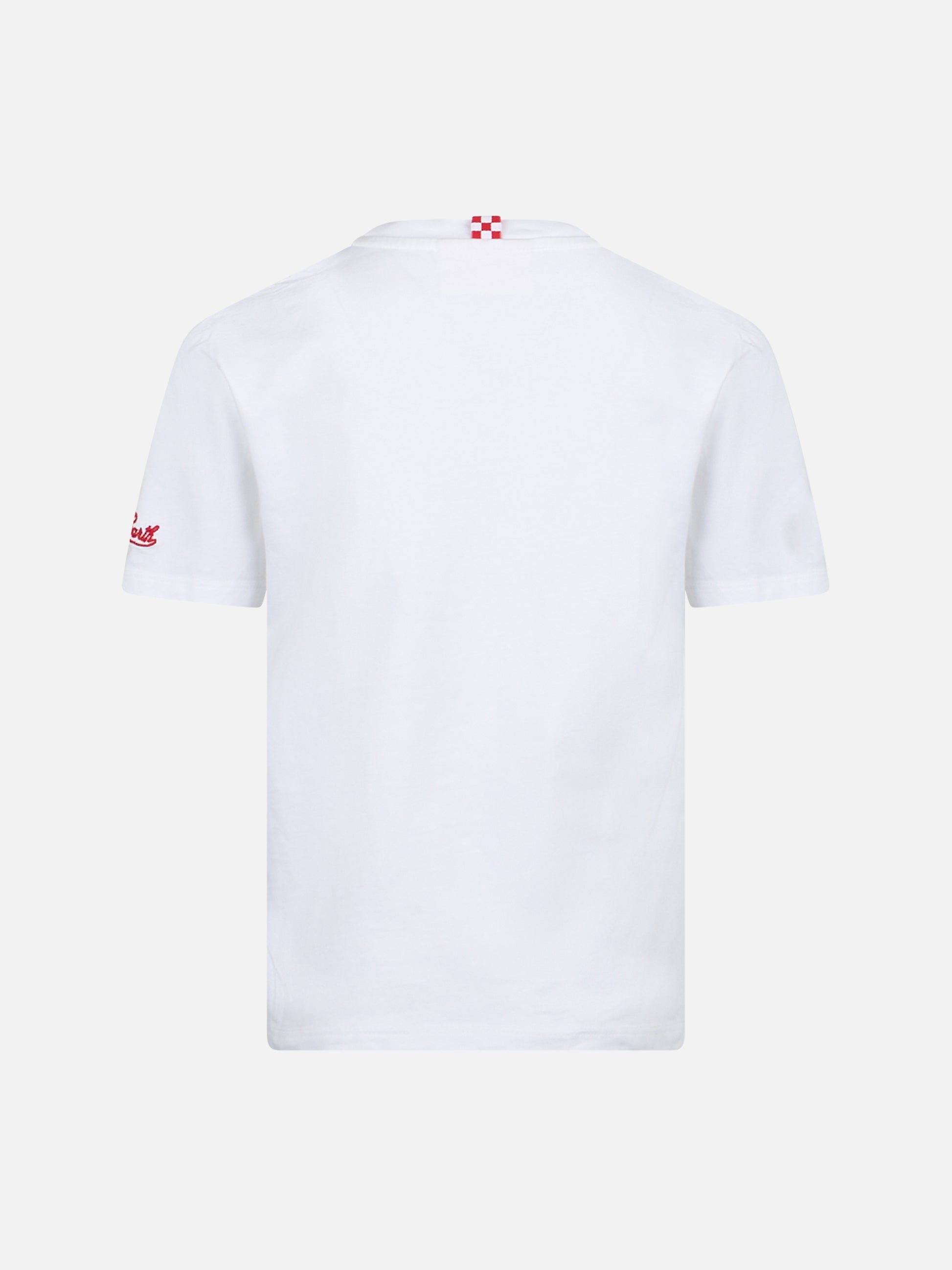 Cotton t-shirt with Me ne vado In un lambo embroidery - MC2 Saint Barth