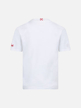 Cotton t-shirt with Me ne vado In un lambo embroidery - MC2 Saint Barth