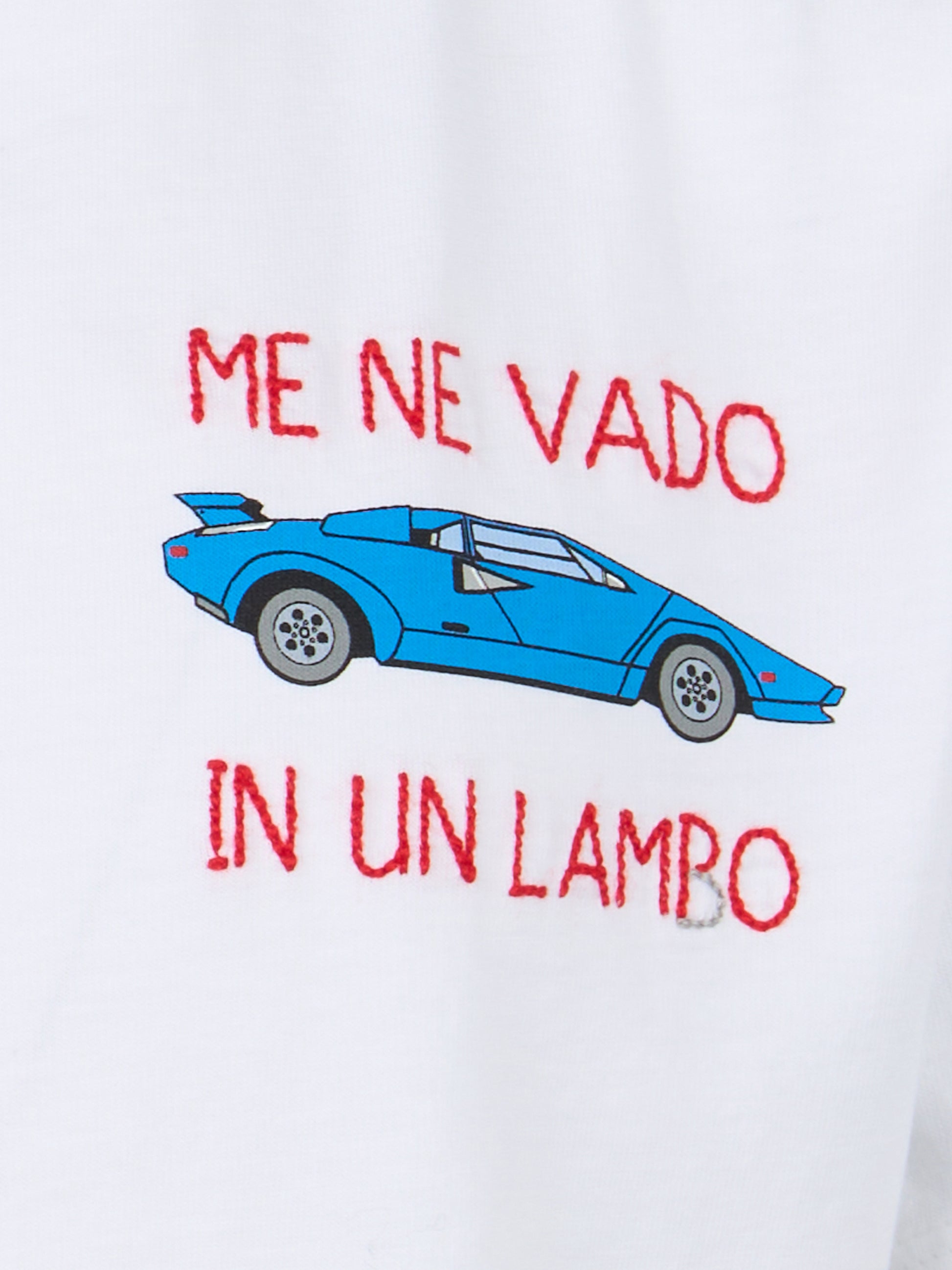Cotton t-shirt with Me ne vado In un lambo embroidery - MC2 Saint Barth