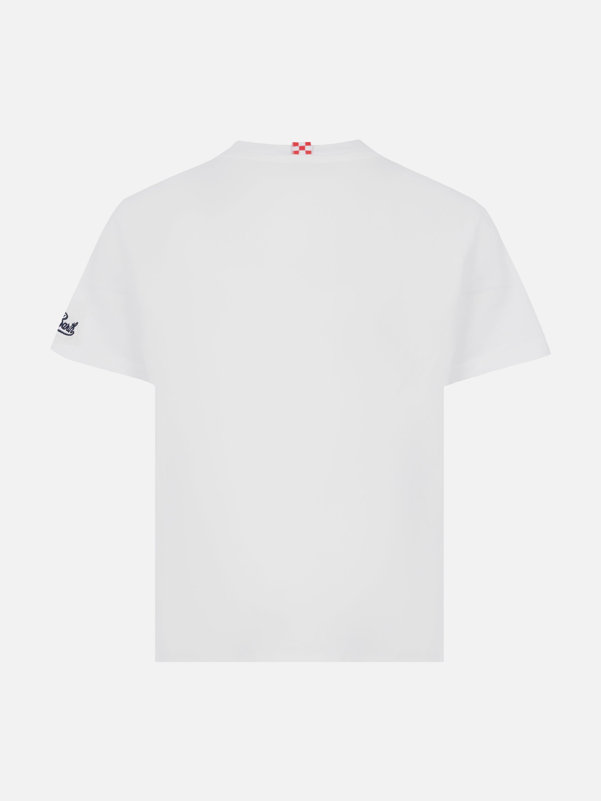 Cotton t-shirt with My Dad is my hero embroidery - MC2 Saint Barth