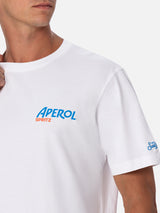 Baumwoll-T-Shirt für Herren mit Aperol Spritz-Aufdruck auf Vorder- und Rückseite | APEROL SONDEREDITION