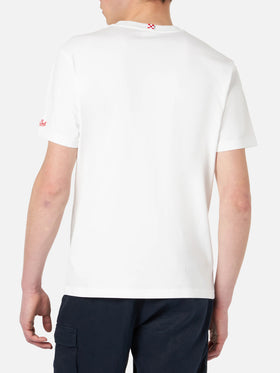 T-shirt da uomo in cotone con ricamo frontale Aperol Spritz | EDIZIONE SPECIALE APEROL