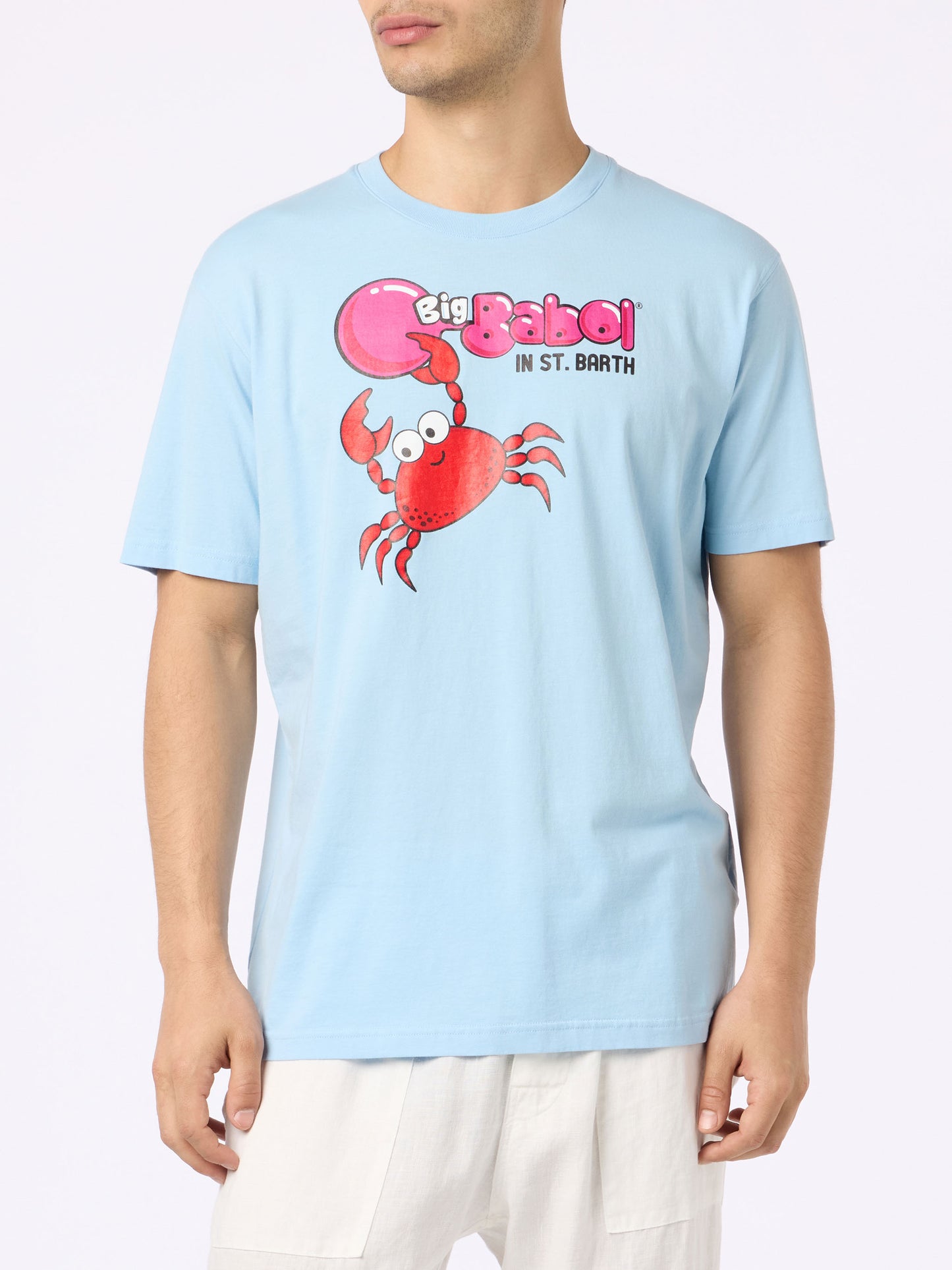 Man t-shirt with Big Babol crab placed print and embroidery | BIG BABOL SPECIAL EDITION - MC2 Saint Barth