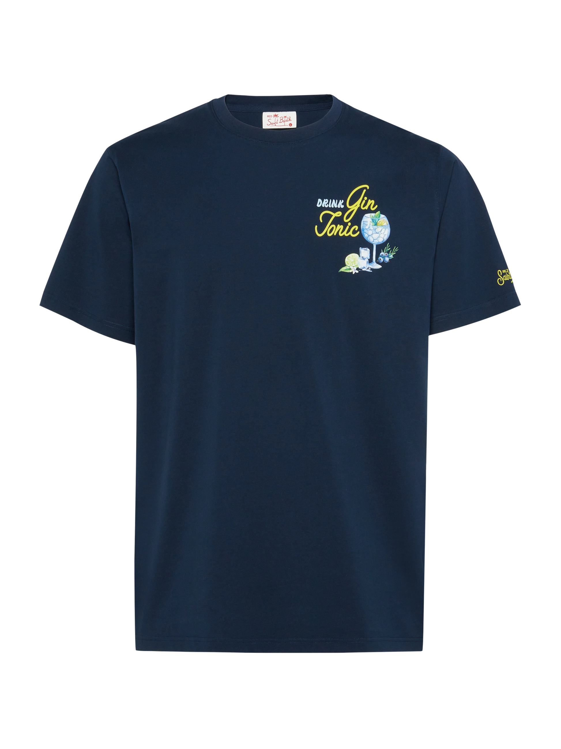 Cotton T-shirt with Gin Tonic small print - MC2 Saint Barth