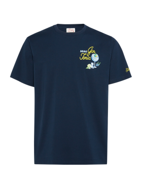 Cotton T-shirt with Gin Tonic small print - MC2 Saint Barth
