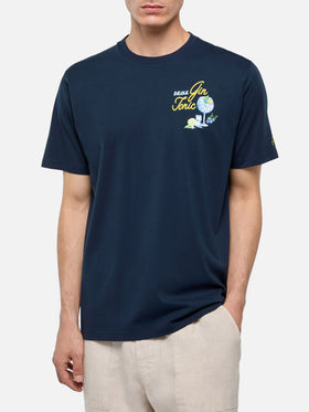 Cotton T-shirt with Gin Tonic small print - MC2 Saint Barth