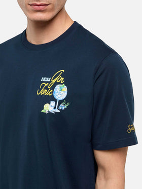 Cotton T-shirt with Gin Tonic small print - MC2 Saint Barth