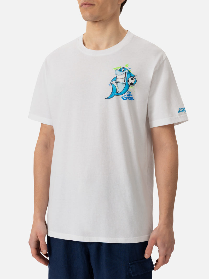 Baumwoll-T-Shirt mit Cryptopuppets Shark Bomber-Aufdruck |CRYPTOPUPPETS SPECIAL EDITION