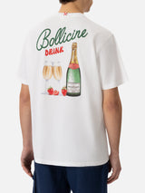 T-shirt Man in cotone con stampa Bollicine Drink