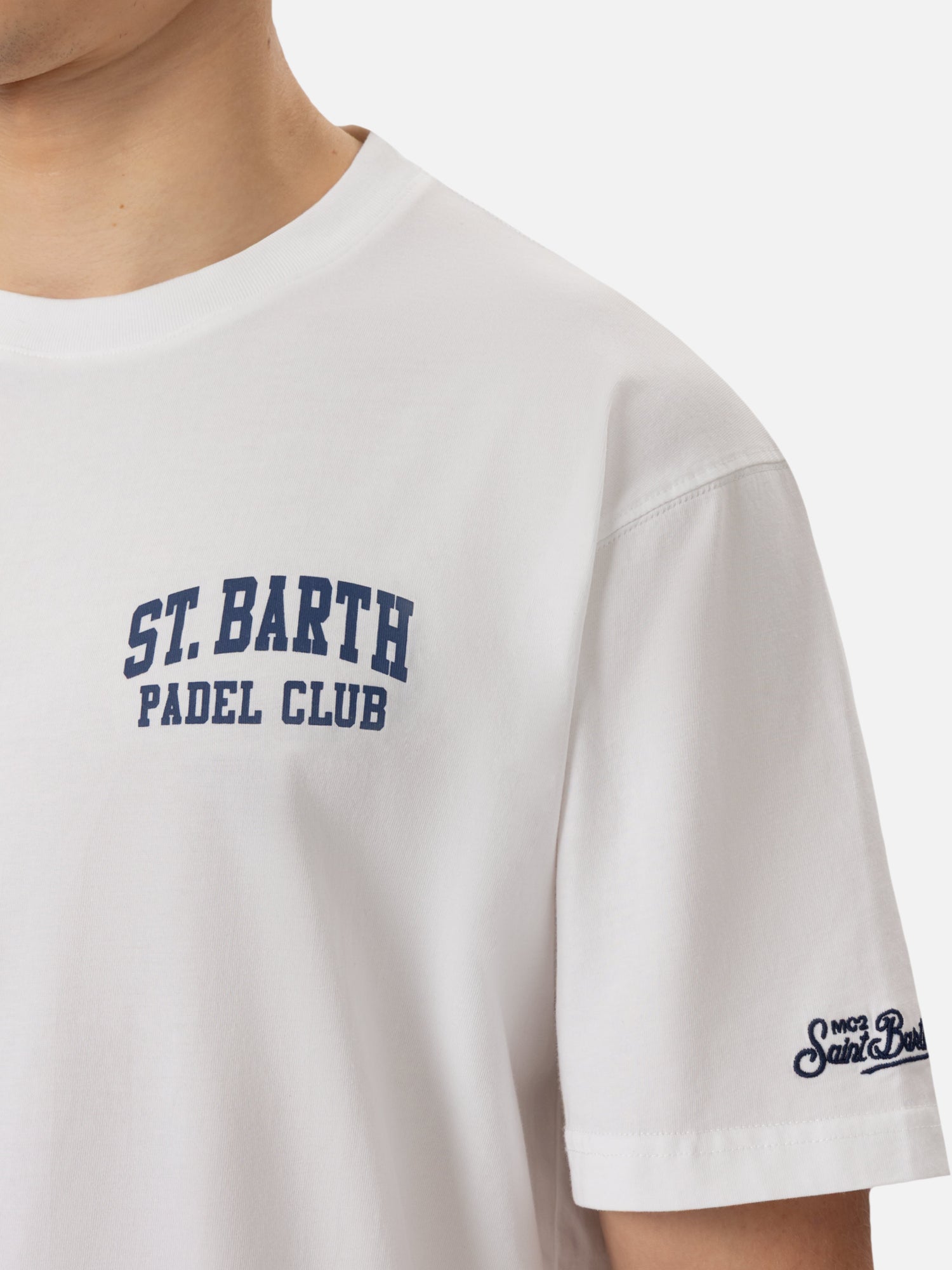 Cotton T-shirt with Snoopy padel club print | SNOOPY PEANUTS® SPECIAL EDITION - MC2 Saint Barth
