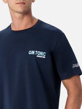 T-shirt uomo in cotone con stampa piazzata Gin Tonic Addicted