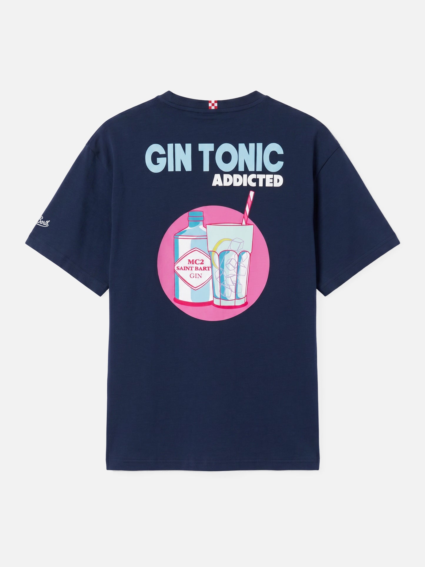 Herren-T-Shirt aus Baumwolle mit platziertem Gin Tonic Addicted-Aufdruck