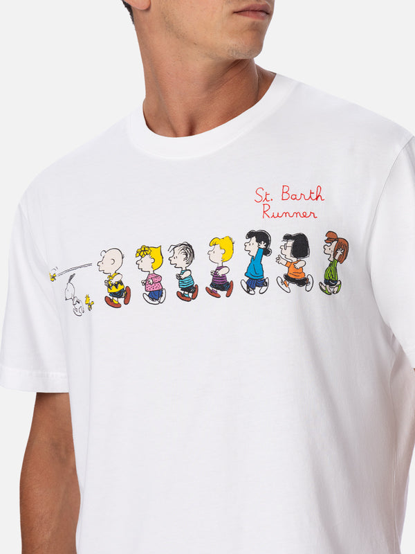 Man cotton t-shirt with Peanuts print and embroidery| SNOOPY PEANUTS™ SPECIAL EDITION