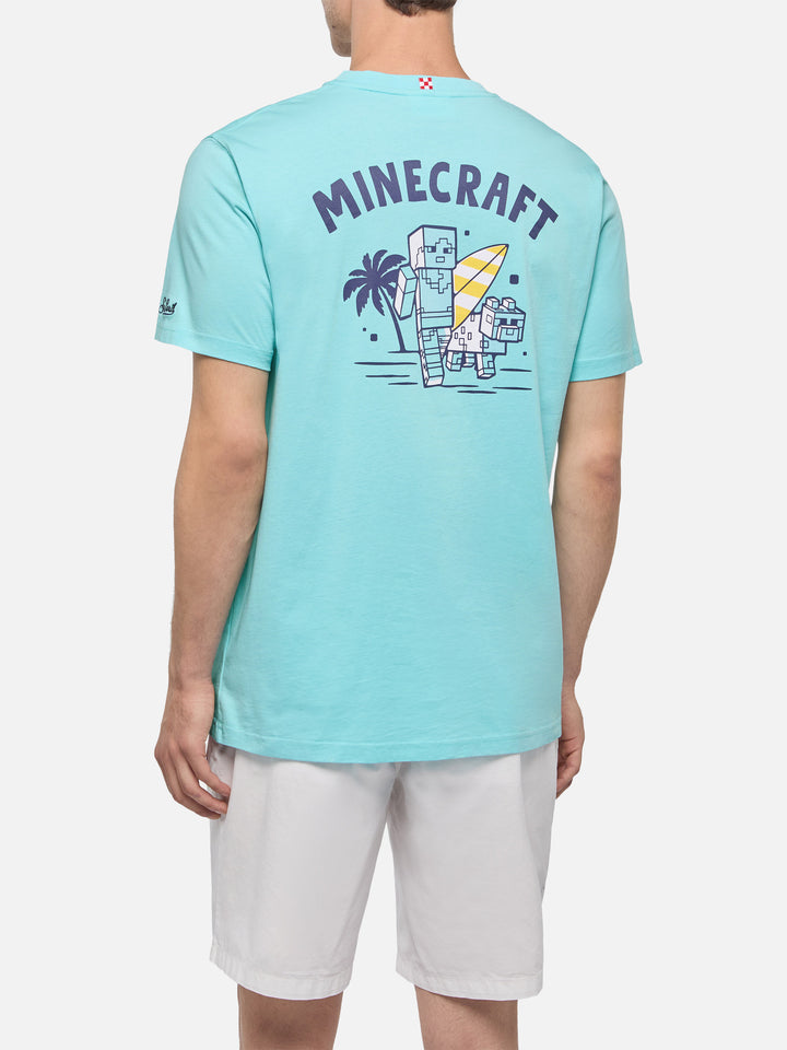 Cotton T-shirt with Minecraft in St. Barth print | MINECRAFT SPECIAL EDITION - MC2 Saint Barth