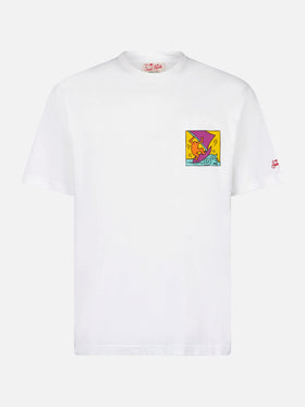 Man cotton t-shirt with Keith Haring design front and back print | KEITH HARING SPECIAL EDITION