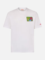 Man cotton t-shirt with Keith Haring design front and back print | KEITH HARING SPECIAL EDITION