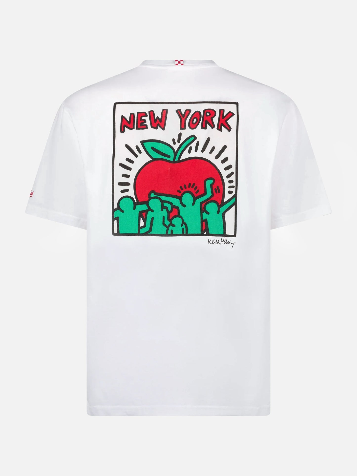 T-shirt da uomo in cotone con stampa fronte e retro del disegno Keith Haring | KEITH HARING EDIZIONE SPECIALE