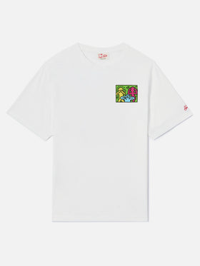 T-shirt Keith Haring People con stampa fronte e retro bianco | Special Edition