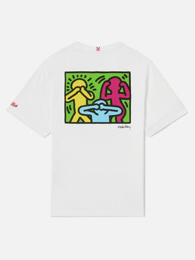 T-shirt Keith Haring People con stampa fronte e retro bianco | Special Edition