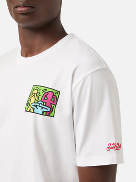 T-shirt Keith Haring People con stampa fronte e retro bianco | Special Edition