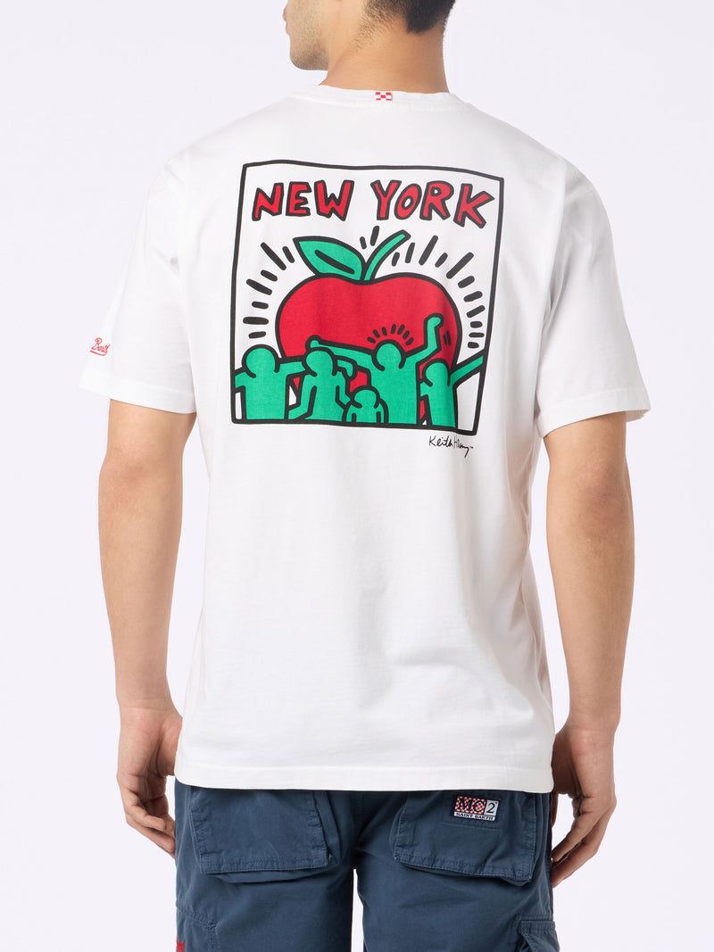 Man cotton t-shirt with Keith Haring design front and back print | KEITH HARING SPECIAL EDITION