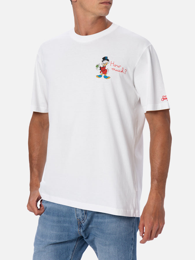 Mc2 Saint Barth T-shirt da uomo in cotone con stampa e ricamo Paperoni | ©EDIZIONE SPECIALE DISNEY