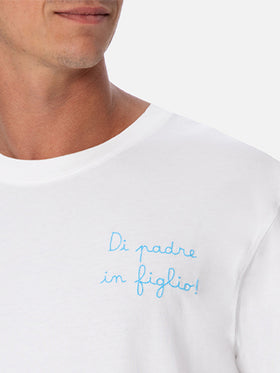 Cotton T-shirt with Di Padre in Figlio embroidery | SS LAZIO SPECIAL EDITION - MC2 Saint Barth