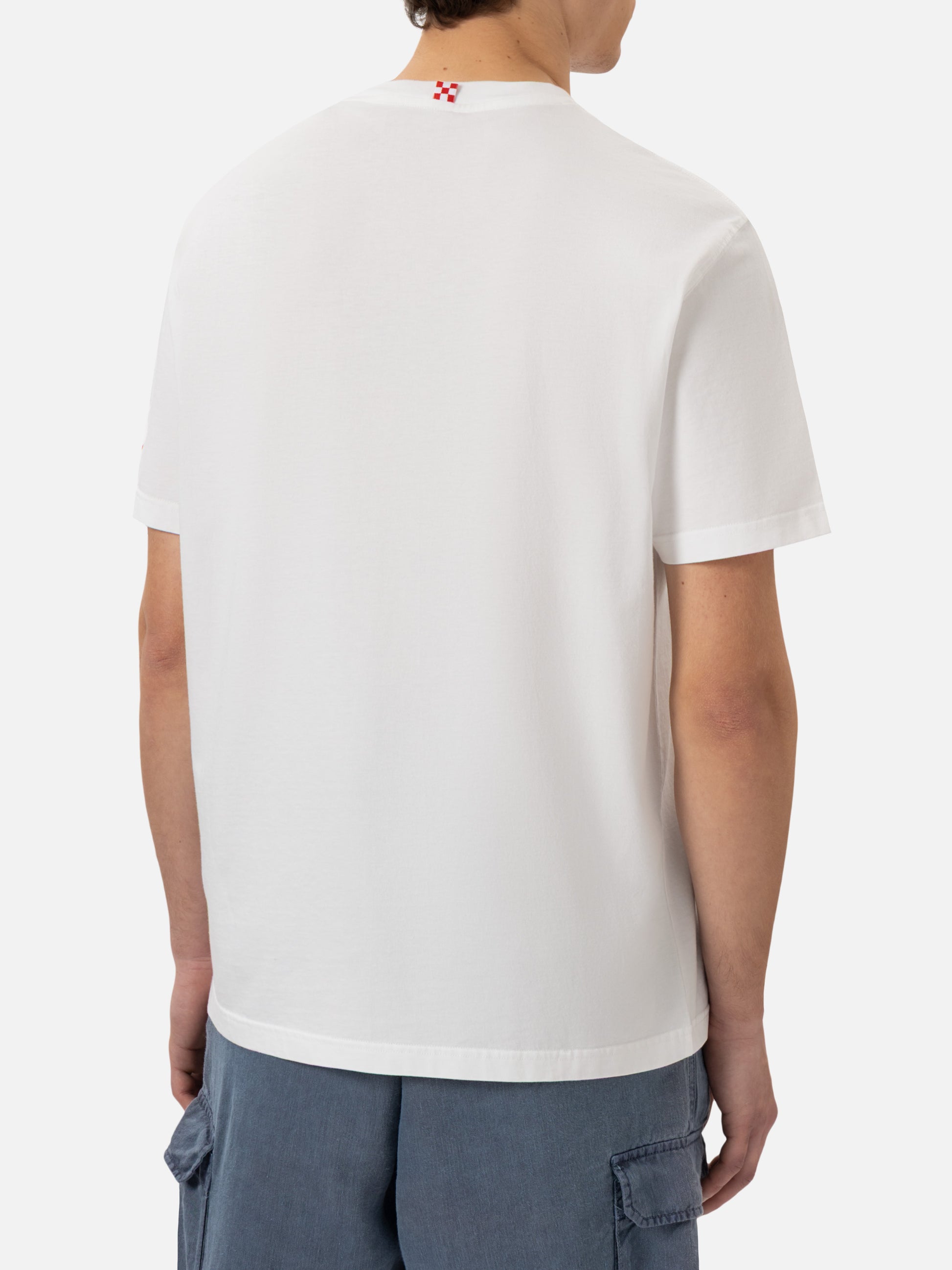 Cotton T-shirt with Uomo d'Acciaio embroidery | SUPERMAN SPECIAL EDITION - MC2 Saint Barth