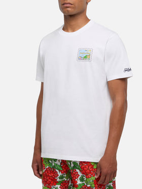 Baumwoll-T-Shirt mit Portofino-Postkartenmotiv | ALESSANDRO ENRIQUEZ SONDEREDITION