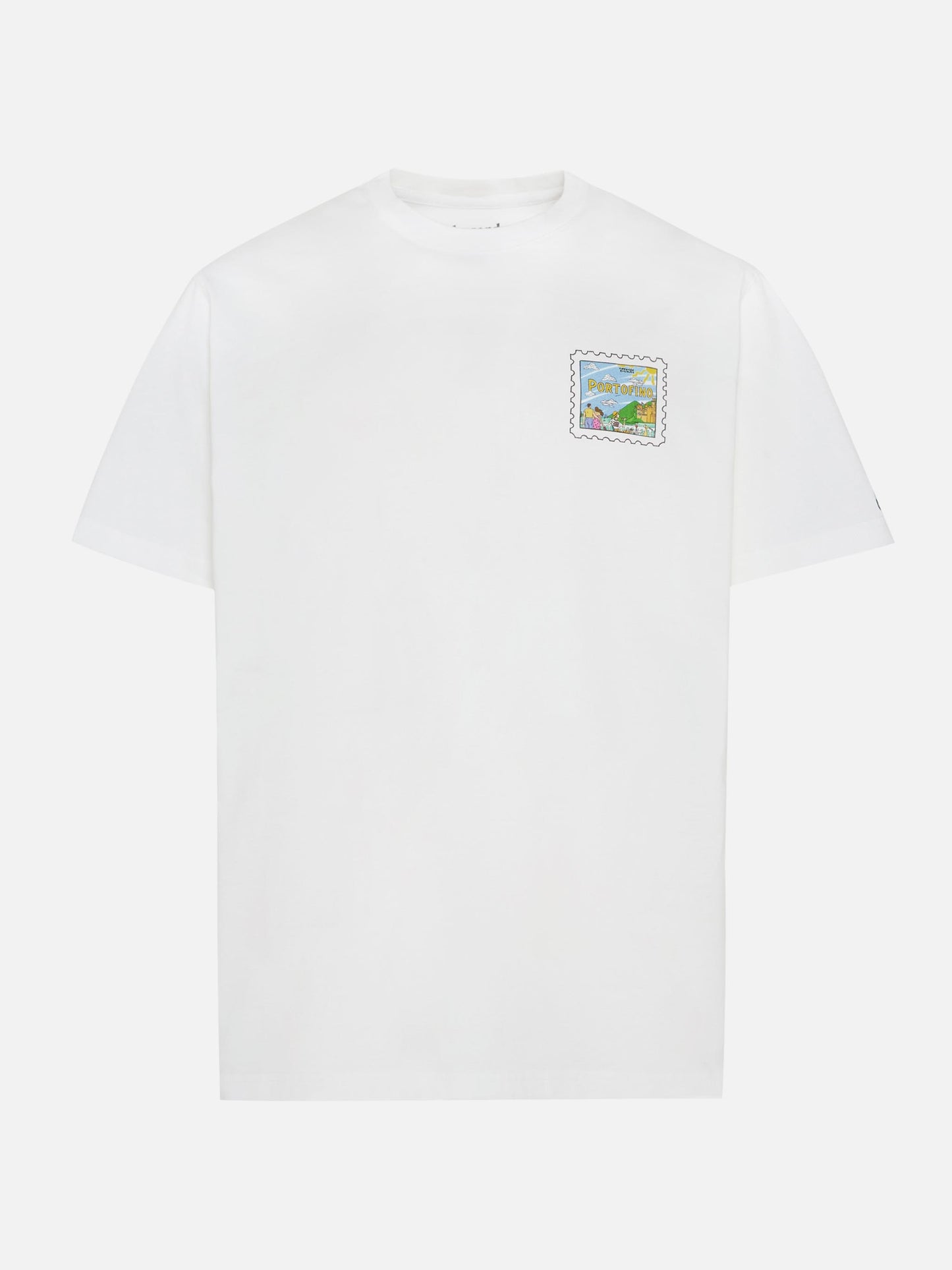 Baumwoll-T-Shirt mit Portofino-Postkartenmotiv | ALESSANDRO ENRIQUEZ SONDEREDITION
