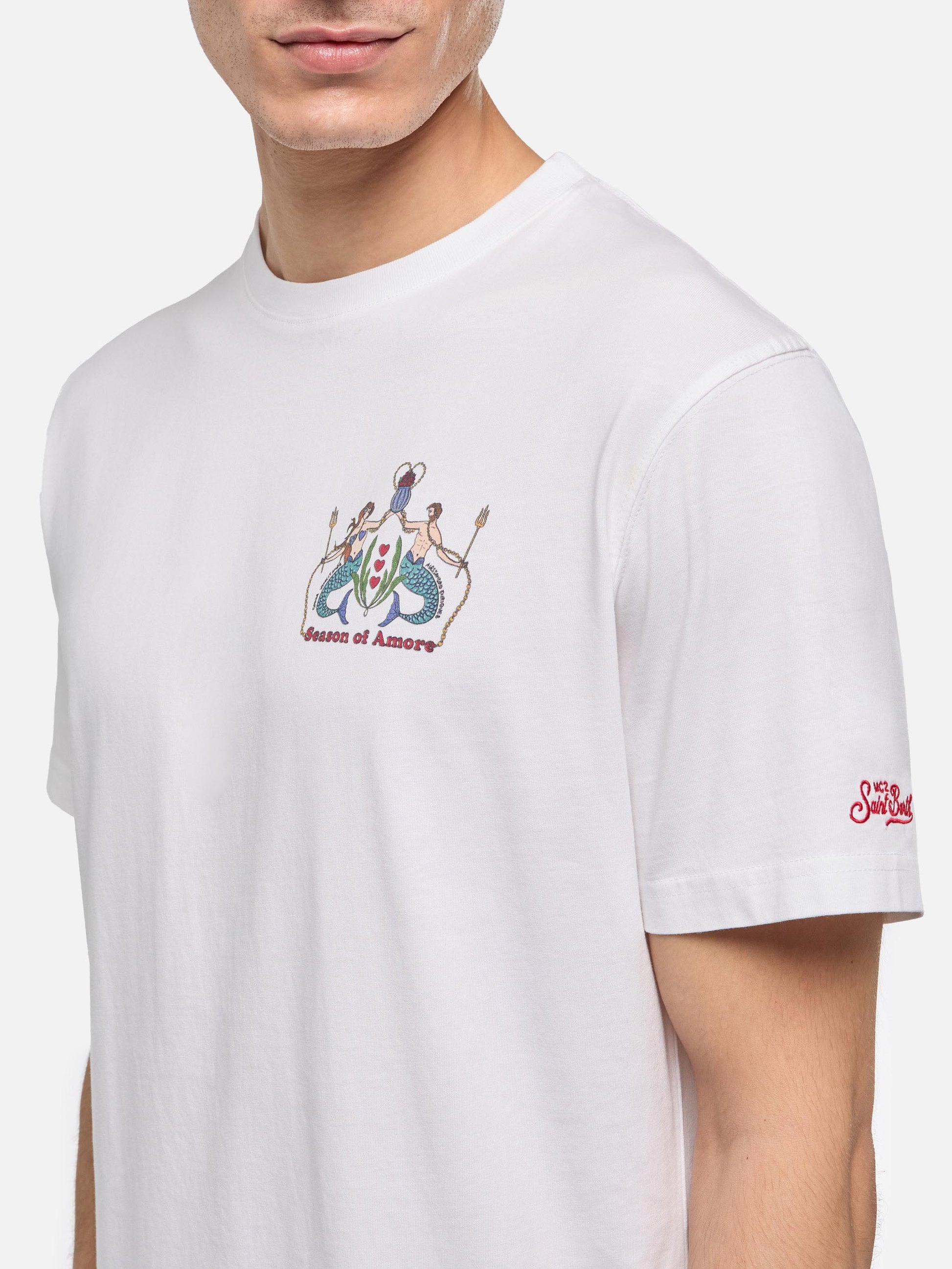 Cotton T-shirt with Season of Amore print |ALESSANDRO ENRIQUEZ SPECIAL EDITION - MC2 Saint Barth