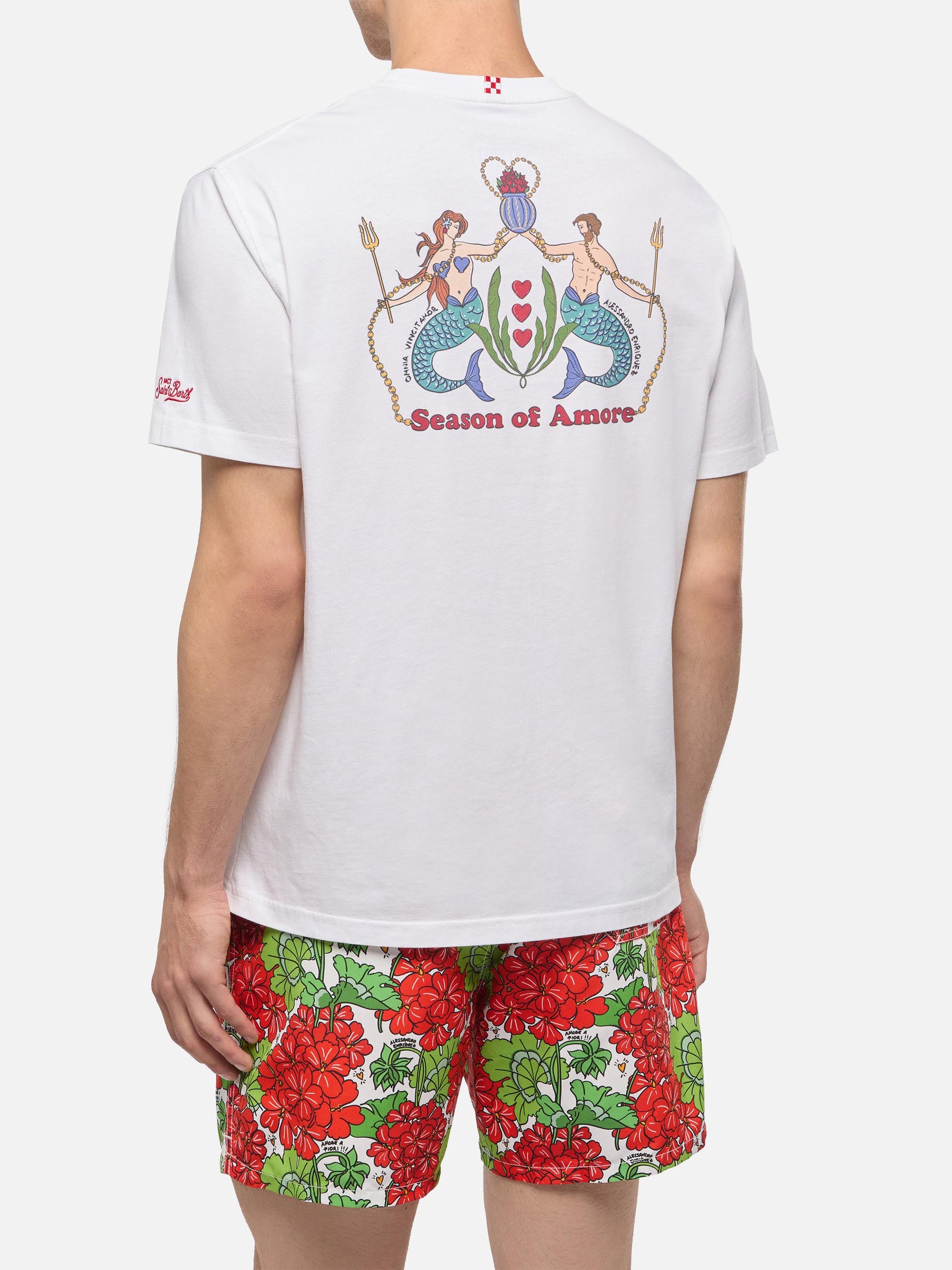 Cotton T-shirt with Season of Amore print |ALESSANDRO ENRIQUEZ SPECIAL EDITION - MC2 Saint Barth