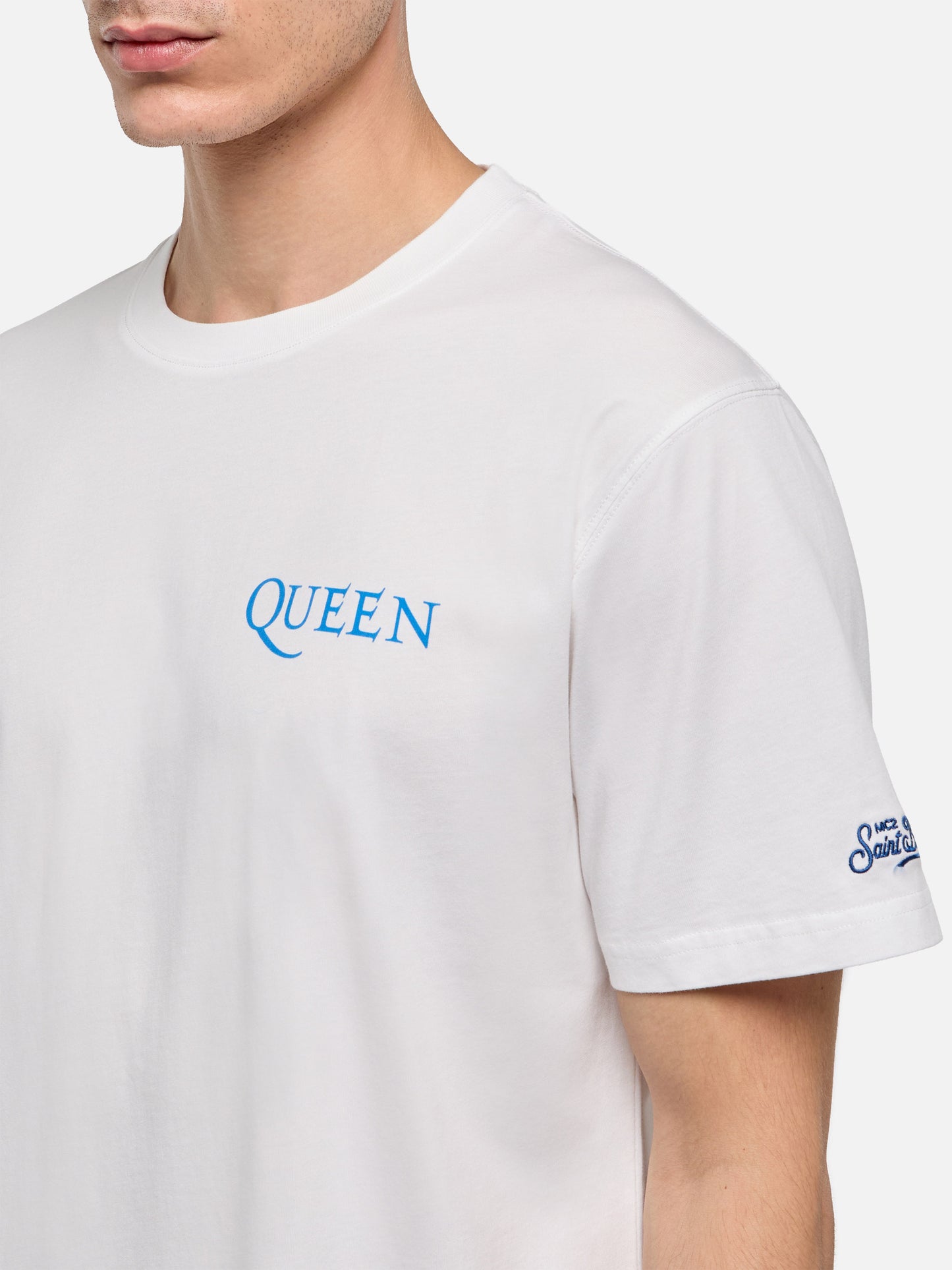 Cotton T-shirt with Queen logo print | QUEEN SPECIAL EDITION - MC2 Saint Barth