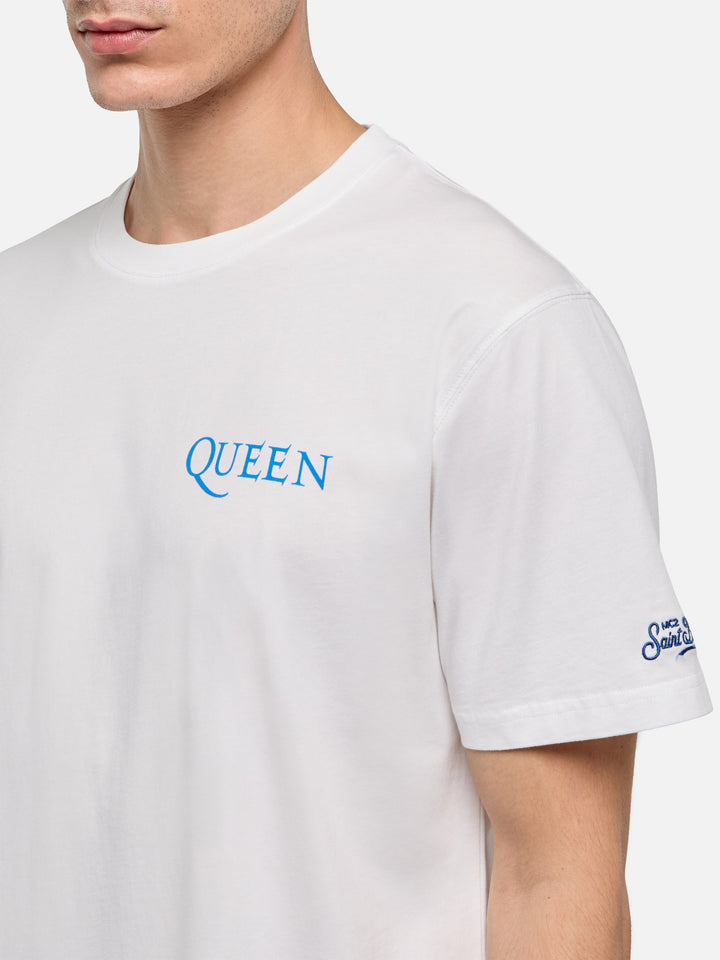 Cotton T-shirt with Queen logo print | QUEEN SPECIAL EDITION - MC2 Saint Barth