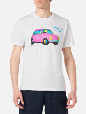 Baumwoll-T-Shirt mit Lodola-Auto-Print | MARCO LODOLA SONDEREDITION