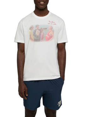 Cotton T-shirt with Bischeri non si pole embroidery | SAPORE DI MARE SPECIAL EDITION - MC2 Saint Barth