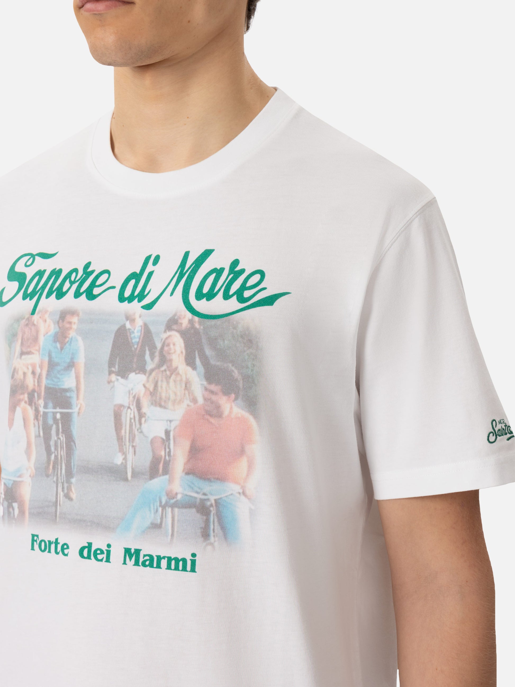 Cotton T-shirt with Forte dei Marmi 83 print |SAPORE DI MARE SPECIAL EDITION - MC2 Saint Barth