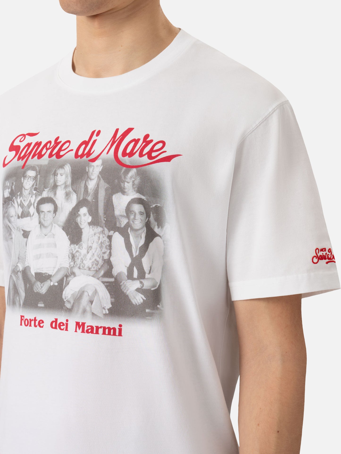 Cotton T-shirt with Forte dei Marmi 83 print | SAPORE DI MARE SPECIAL EDITION - MC2 Saint Barth