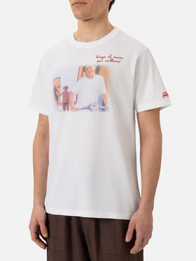 Cotton T-shirt with Vado al mare per... embroidery |SAPORE DI MARE SPECIAL EDITION - MC2 Saint Barth