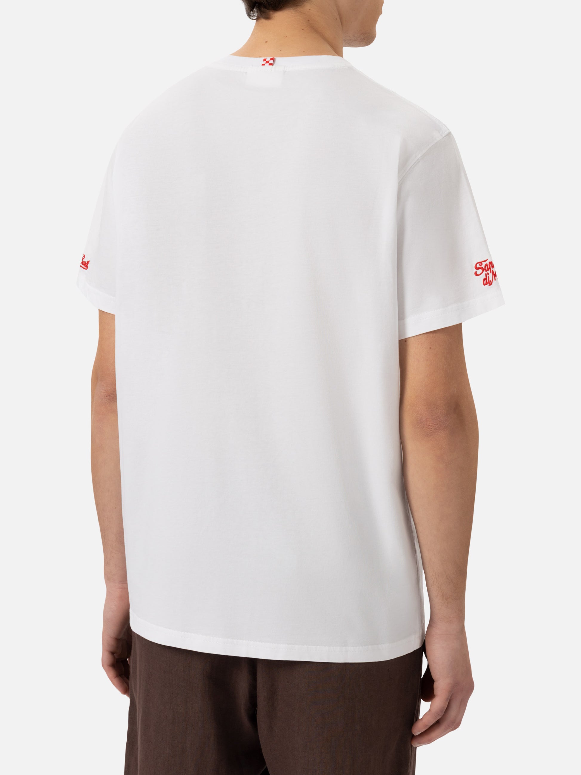 Cotton T-shirt with Vado al mare per... embroidery |SAPORE DI MARE SPECIAL EDITION - MC2 Saint Barth